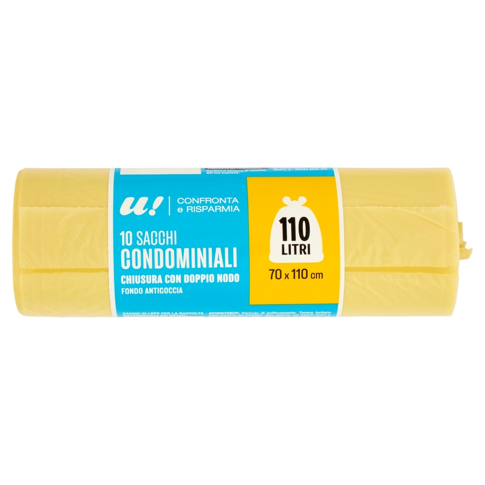 10 Sacchi Condominiali Gialli 110 Litri U! Confronta e Risparmia